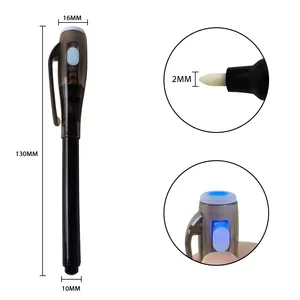 KHY-Bolígrafo mágico con luz LED UV, bolígrafo de tinta Invisible, barato, venta al por mayor