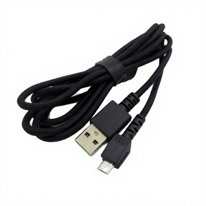 Câble de charge en nylon micro-USB de 1.8m pour souris sans fil <span class=keywords><strong>Razer</strong></span> Naga Pro Death ADDER V2 Viper ULTIMATE Basilisk Ultimate - Product Image 4