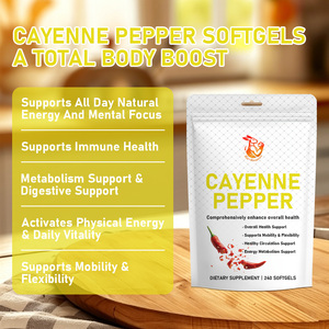 แคปซูลซอฟต์เจล Cayenne Pepper Complex ของผู้ผลิต ช่วยเพิ่มพลังชีวิตประจำวันด้วยสารสกัด Berberine อาหารเสริมบำรุงร่างกายครบวงจร - Product Image 2
