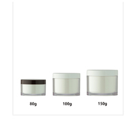 Flacon pompe et pot cosmétique en acrylique de forme ronde fantaisie 30 ml 60 ml pour emballage de lotion, crème et produits de beauté