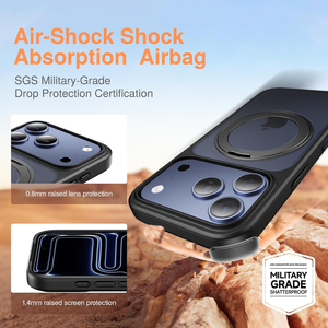แม่เหล็กใสแบบด้าน 360 องศา °   เคสโทรศัพท์กันกระแทกแบบหมุนได้พร้อมปุ่ม AI สำหรับ iPhone 17 Pro Max อุปกรณ์เสริมโทรศัพท์ - Product Image 4