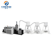 Machine de granulation à vis simple Chenqi SJ-B 380V 45kW à refroidissement par air pour découpe à chaud et recyclage, haute efficacité, pour PP, HDPE, LDPE, EVA, avec moteur