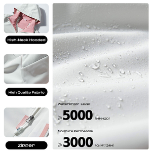 Unsex thường đứng dây kéo Áo Gió Áo khoác ngoài trời không thấm nước thoáng khí mùa xuân mùa thu mùa đông nhẹ Áo khoác - Product Image 2