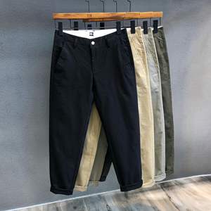 Offre spéciale, pantalons d'été décontractés à neuf points, pantalons décontractés pour hommes, pantalons droits pour hommes - Product Image 3