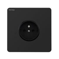 Prise murale électrique, alimentation électrique, norme européenne, prise française, USB-C, USB-A, prise simple, panneau tactile, acier inoxydable, IP20