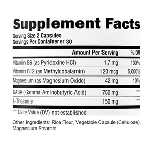 Cápsulas de GABA y L-teanina Veganas Naturales de Marca Privada Rosebest OEM, 900 mg, Suplemento <span class=keywords><strong>Complejo</strong></span> para el Estrés y el Sueño con <span class=keywords><strong>Magnesio</strong></span> - Product Image 2