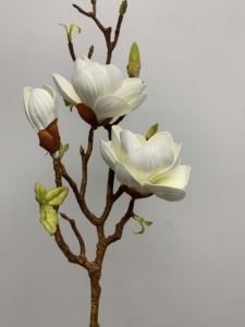 Flores Artificiales de Magnolia de Alta Calidad, Tallos de Magnolia Blancos de <span class=keywords><strong>EVA</strong></span>, Arreglo Floral para Centro de Mesa, Decoración Interior del Hogar - Product Image 3