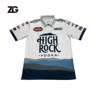 Custom Sublimation Quick Dry <strong>Motorcycle</strong> &amp; <strong>Auto</strong> <strong>Racing</strong> <strong>Wear</strong> 100% Polyester Men's Pit Crew <strong>Racing</strong> Shirt - Product Image 5