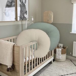 <span class=keywords><strong>Oreiller</strong></span> d'allaitement transfrontalier pour bébé avec rembourrage en <span class=keywords><strong>coton</strong></span>, <span class=keywords><strong>gaze</strong></span> <span class=keywords><strong>de</strong></span> mousseline extensible, forme en U, <span class=keywords><strong>taie</strong></span> d'<span class=keywords><strong>oreiller</strong></span> amovible - Product Image 4