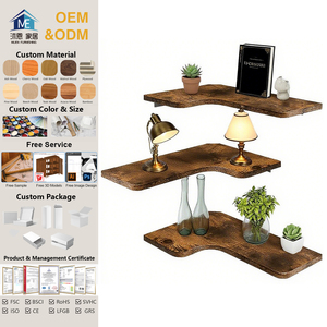 Estantes Flotantes de Esquina, Estantes de Esquina <span class=keywords><strong>para</strong></span> Montar en la Pared con Orificio <span class=keywords><strong>para</strong></span> Cable, Juego de 3 Estantes de Almacenamiento de Madera en Forma de <span class=keywords><strong>L</strong></span> <span class=keywords><strong>para</strong></span> Sala de Estar - Product Image 1
