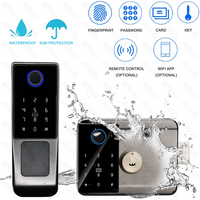Serrure de Porte Électrique Numérique Tuya Étanche avec Empreinte Digitale, Déverrouillage à Distance TT Lock, Verrou Intelligent Tuya