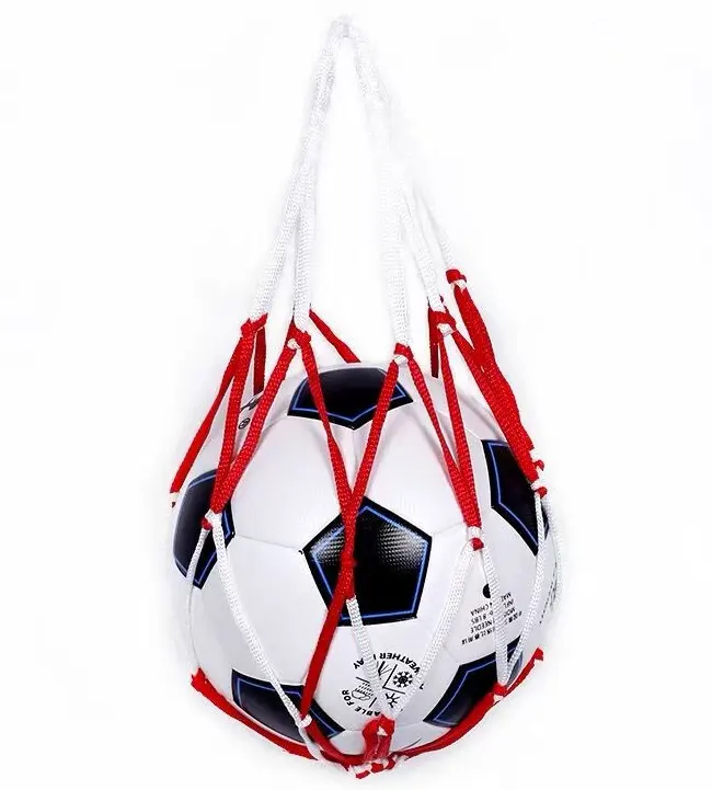 バスケットボールネットバッグサッカーサッカーメッシュ収納スポーツボールホルダーナイロンキャリーバッグ