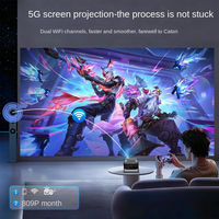 Nouveau projecteur domestique portable HD HA109, projecteur de cinéma maison 720P LCD, mini projecteur sans fil PTZ Android 11 pour chambre et dortoir