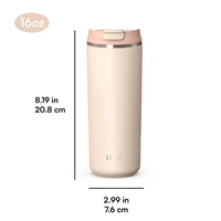 Vaso Térmico Personalizado de Acero Inoxidable con Recubrimiento en Polvo, 16 oz, Antiderrames, para Bebidas Frías, con Logotipo