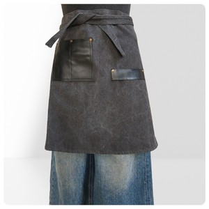 Grembiule da Lavoro Riutilizzabile in Tela alla Moda, Mezzo Busto Senza Maniche, per Chef, Cameriere, Uomo e Donna, Nero, per Ristorante, <span class=keywords><strong>Cucina</strong></span> Occidentale, Caffetteria - Product Image 5