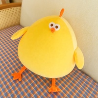 Boneka Ayam Angela Fun, Bantal Ayam Kuning Menggemaskan dengan Isian Kapas PP, Bantal Lembut untuk Dekorasi Ruang Tamu