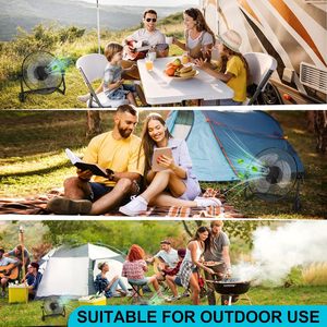 12''Battery Operated <strong>Fan</strong> Rechargeable Floor <strong>Fan</strong> Run up to 30 Hours <strong>Powered</strong> High Velocity Cordless Outdoor <strong>Fans</strong> HJ-12RF-E - Product Image 6