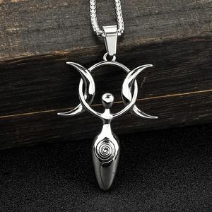 Collana Pagana della Dea della Fertilità Ostara in Acciaio Inossidabile, Gioielli Vichinghi Norreni - Product Image 2