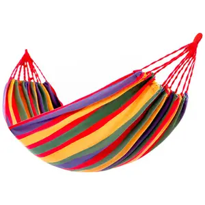 V6 wholesale Outdoor thickened Oxford cot bed rope bag holiday recreation Hammocks travel camping striped Hammock