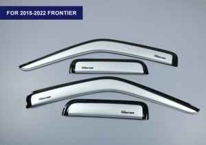 Hot Phong Cách Tùy Chỉnh Pickup Mưa Guard Gió Sun Visor Hai Tone Đen Xe Cửa Sổ Làm chệch hướng Cho Nissan Biên giới 2015 2022 Phụ Kiện - Product Image 2