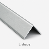Profilé d'angle extérieur moderne de luxe en aluminium pour barre de finition de feuilles de PVC et marbre pour la décoration intérieure d'hôtels