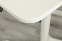 Bureau d'ordinateur portable en métal ADA avec vérin à gaz réglable, inclinaison 0-90°, 4 roulettes verrouillables pour la maison, le bureau et le salon