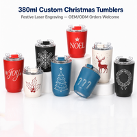 Cadeau de Noël personnalisé Kingze 280ml 380ml gobelet à café thermique en acier inoxydable pour les voyageurs