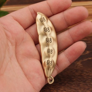 Colgante de latón con forma de guisante, amuleto de la suerte, estilo vintage, adorno de la fortuna china, regalo para decoración del hogar - Product Image 3
