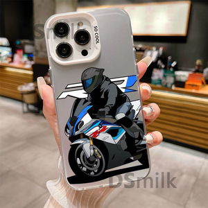 Funda para teléfono móvil para iPhone15 14 13Promax New Motorcycle Rider para Apple 16Promax Laser Color Silver Funda protectora - Product Image 4