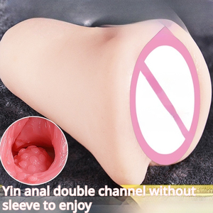 Copa de Masturbación Masculina de Doble Canal, Material TPE de Alta Elasticidad, Fuerte Sujeción, para Uso en el Hogar y el Baño - Product Image 2