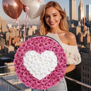 Оптовая продажа от Zhonghui: Натуральная консервированная роза, подарок на Рождество и День Благодарения, вечный цветок, 99 роз в подарочной коробке - Product Image 3