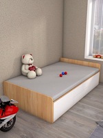 Meubles de chambre à coucher modernes au design Offre Spéciale simple Rangement pour la maison Lit simple en bois