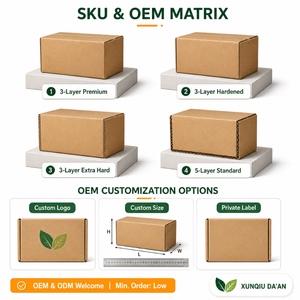 Boîtes en carton ondulé réutilisables de taille standard, très résistantes, 8 #   7 #   <span class=keywords><strong>6</strong></span> #   Cartons d'expédition bruns pour chaussures, vêtements, articles vestimentaires et articles ménagers - Product Image 4