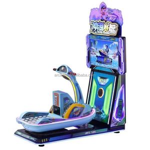 Machine de surf en bois à monnayeur avec simulation de course de jet ski pour parcs d'attractions et salles de jeux - Product Image 1