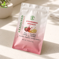 Sachets plats imprimés sur mesure à trois soudures latérales pour mélange de boisson énergétique en poudre et emballage de sachets stick de compléments alimentaires