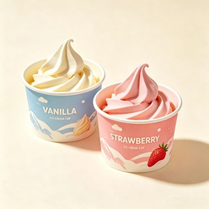 Custom Paper Ice Cream <b>Cup</b> 4oz 6oz 250ml Kraft Takeaway Frozen Dessert Pot Eco Wholesale - Product Image 1