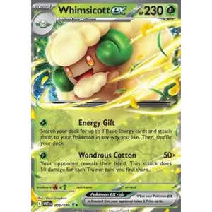 Carte de jeu Pokémon Whimsicott EX 005/086 White Flare, édition japonaise, en papier - Product Image 1