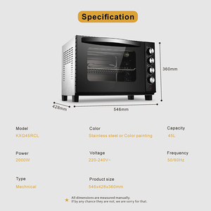 Parrilla automática de nuevo diseño y <span class=keywords><strong>horno</strong></span> eléctrico multifuncional de <span class=keywords><strong>35</strong></span> <span class=keywords><strong>litros</strong></span> de capacidad para hornear programable para uso doméstico - Product Image 5