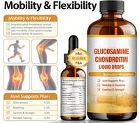 Complément Énergétique Végétarien : Glucosamine, Chondroïtine, MSM, Curcuma, Quercétine, Enzyme d'Ananas – Gouttes Liquides Orales 2