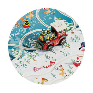 Juguete de Coche Eléctrico Navideño Jacko Toys, Juguete Educativo con Pista de Rompecabezas, Juego de Rieles de Plástico para Niños - Product Image 5