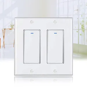 Tuya Smart Zigbee Wireless US EU UK AU wifi button homekit switch 2 Gang smart switch