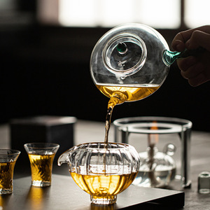 Théière en verre avec poignée latérale, en borosilicate haute résistance à la chaleur, pour la préparation du thé, usage domestique - Product Image 3