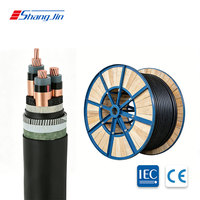 Câble d'alimentation moyenne tension YJV32-6/6-6/10(12)kv 3*25 mm avec gaine en PVC, pour enterrage industriel souterrain, en cuivre XLPE, pour centrale électrique