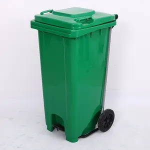 Industrial Waste Bins with Wheels City Recycling Containers for Garbage Sorting Rectangular