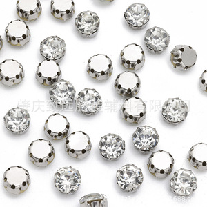 Strass en cristal rond de 8 mm, 12 facettes, sans nickel, accessoires de bijoux DIY, vente directe d'usine - Product Image 1