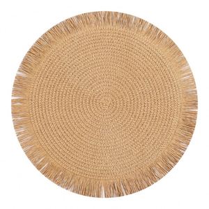 Nouveau Set de Table en Papier 38cm, Style Bohème, Tressé à Pompons, Isolant Thermique, Haut de Gamme, Simple, pour Restaurant Occidental - Product Image 4