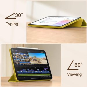 Per <span class=keywords><strong>iPad</strong></span> A16 undicesima/decima generazione 2025/2022 attacco magnetico per <span class=keywords><strong>Tablet</strong></span> <span class=keywords><strong>cover</strong></span> e custodie 10 ° 2022 Slot per penna Auto Wake/Sleep Black - Product Image 4