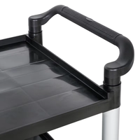 Chariot utilitaire Chariot de transport noir avec trois étagères 42 "X 20" X 38"