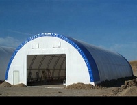 Carpa de Almacenamiento Comercial de Doble Estructura, Carpa Tipo Domo para Almacén, Estructura de Tela, Salón Arqueado Redondo