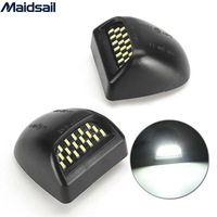 Maidsas - Éclairage de plaque d'immatriculation LED 12V, 300LM, compatible avec GMC Chevy Silverado, garantie 1 an, feu arrière automobile